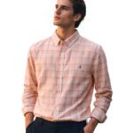 Rudders Men’s Cotton Checkered Casual Shirt – Regular Fit Full Sleeve